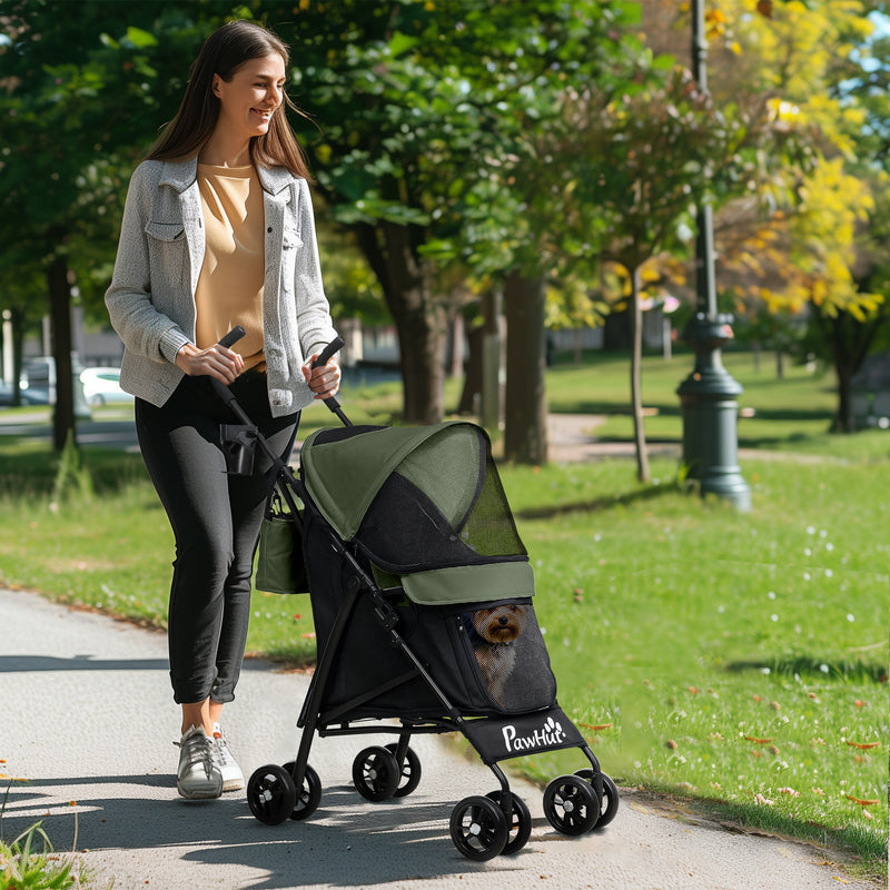 PawHut Lightweight Foldable Dog Stroller for Mini Dogs