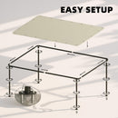 Outsunny 3 x 2 m Lean to Garden Pergola, Metal Frame Gazebo Pergola, Cream