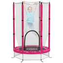 AIYAPLAY 4.6FT Kids Trampoline with Safety Enclosure Net - Pink