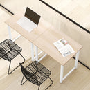 HOMCOM Computer Desk Dining Table Writing Table with Metal Frame, White