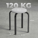 HOMCOM Stackable Stools Modern Cushioned Set of 4 Grey