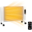 HOMCOM Mica Electric Space Heater, Portable Heater, 2 Heat Settings, White/Grey