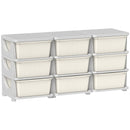 HOMCOM Kids Storage Units with Drawers 3 Tier Chest Dresser Tower