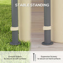 Outsunny 3 x 3 m Double Roof Outdoor Gazebo with Curtains, Dark Grey