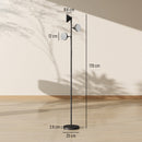 HOMCOM RGB Floor Lamp With 3 Rotatable Head, Modern Standing Lamp, Black