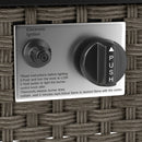 Outsunny 13 KW Rattan Gas Fire Pit Table, Propane Fire Pit for Garden, Grey