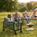 Outsunny 81L Festival Trolley On Wheels, Garden Folding Trolley Cart, Green