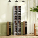 HOMCOM 204 CD Storage Tower, Tall Bookcase Bookshelf with 12 Cubes