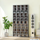 HOMCOM 204 CD Storage Tower, Tall Bookcase Bookshelf with 12 Cubes