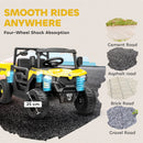 AIYAPLAY 12V Kids Ride on Car, Kids UTV with Electric Dump Bed, Yellow