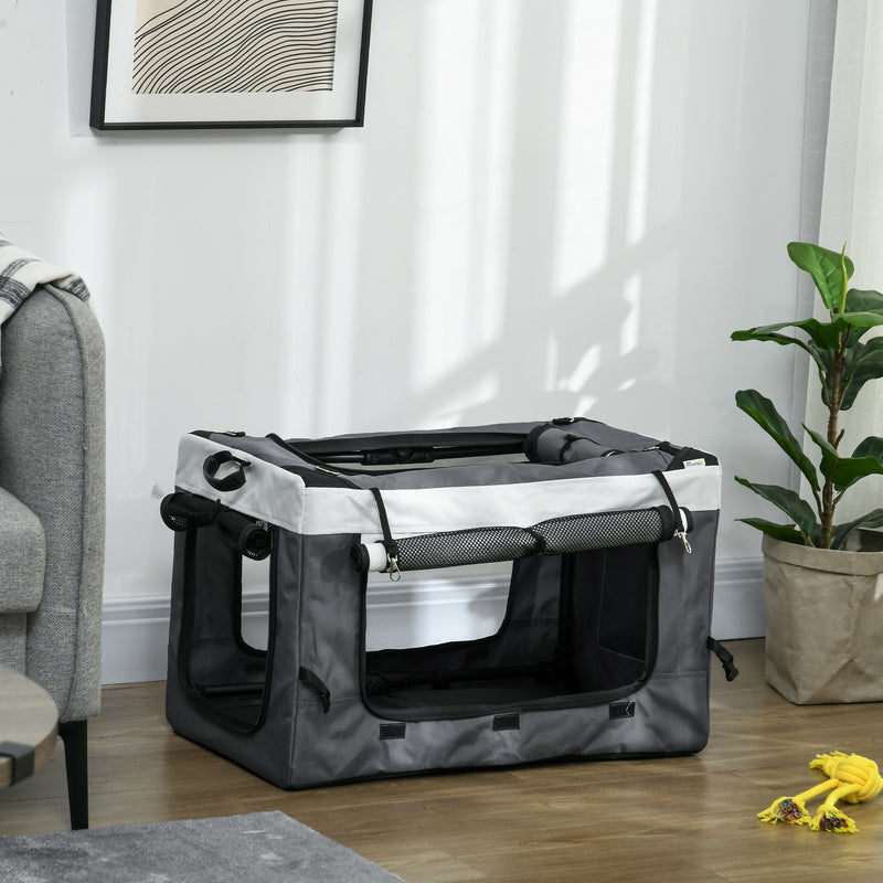 PawHut Foldable Pet Stroller W/ Detachable Carrier, Soft Padding