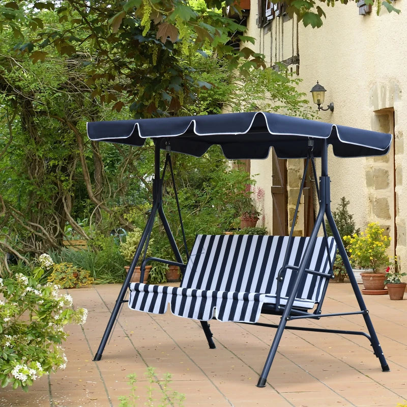 Outsunny Swing Seat 3 Seater - Blue