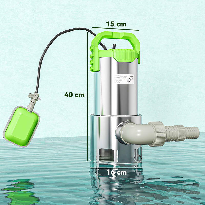 Outsunny 1100W Water Pump With Float Switch, 18500L/H Electric Sump Pump