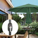 Outsunny 2.7 m Garden Parasol Umbrella with Cross Base, Sandbag, Green