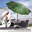 Outsunny 2.7 m Garden Parasol Umbrella with Cross Base, Sandbag, Green