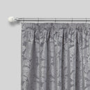 Marble - Extendable Curtain Pole with rings and pair of end finials in Brushed Silver