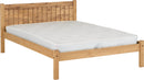 MAYA 4'6" DOUBLE BED - DISTRESSED WAXED PINE