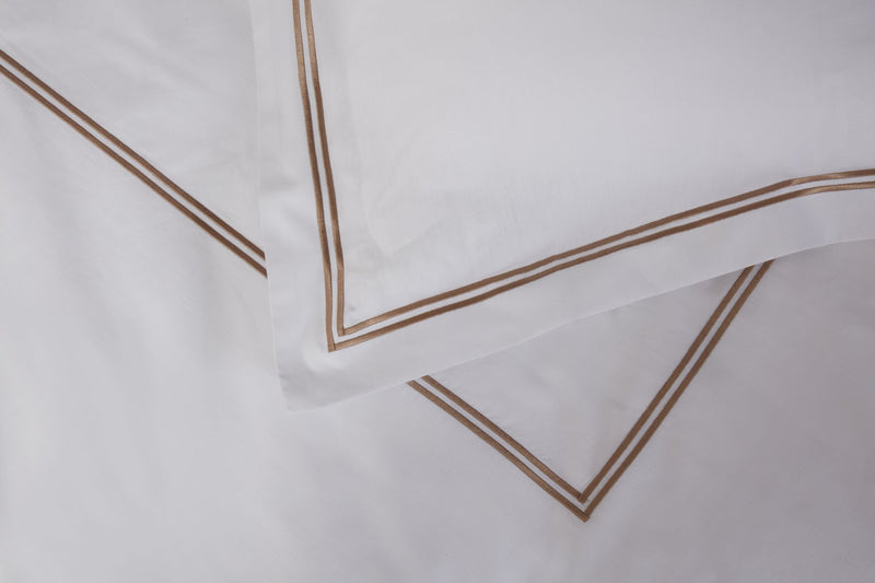 Mayfair - Embroidered Duvet Set With Oxford Pillowcase In Taupe