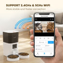 PawHut Smart Cat Feeder With HD Camera, 5G WiFi & Voice Recorder 6L