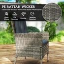 Outsunny 6 Seater Rattan Outdoor Dining Set With Cushions