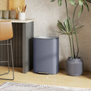 HOMCOM Pedal Bin With Soft-Close Lid, 50L Kitchen Bin With Carry Handle Grey