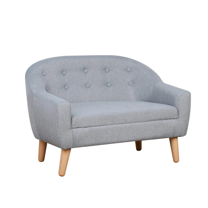 HOMCOM 2 Seater Toddler Chair - Grey