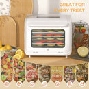HOMCOM Food Dehydrator with 6 Stainless Steel Tray, for Fruit, Meat