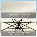 Outsunny 3 m Garden Cantilever Parasol with Sandbag, 360 Degree Rotation