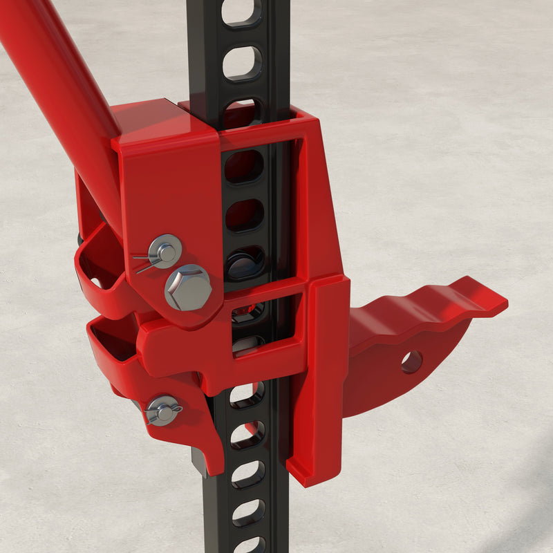 HOMCOM 48 Inch 3 Tonne High Lift Farm Jack For 4x4 Tractors Trucks, Red