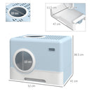 PawHut Enclosed Cat Litter Tray with Lid, Front Entry, Top Exit, Scoop