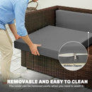 Outsunny 7-Piece Patio Furniture Cushions Water-Repellent 60x60cm, Dark Grey