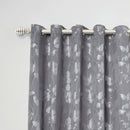 Metal Sliced - Extendable Curtain Pole with pair of end finials in Brushed Silver