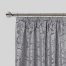 Metal Sliced - Extendable Curtain Pole with rings and pair of end finials in Black Silk