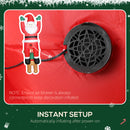 Outsunny Blow Up Hanging Christmas Decoration with Built-in LED Lights