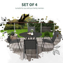 Outsunny Wicker Dining Chairs Set of 4, Stackable Outdoor Chairs