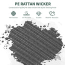 Outsunny Wicker Dining Chairs Set of 4, Stackable Outdoor Chairs