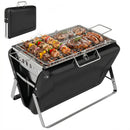 Outsunny Charcoal BBQ Grill Portable With Tilting Grate Black