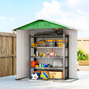 Outsunny 6.5x3.5ft Metal Garden Shed for Garden, Green