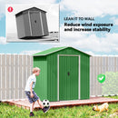 Outsunny 6.5x3.5ft Metal Garden Shed for Garden, Green