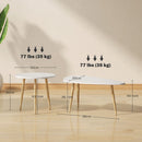 HOMCOM Coffee Table Set Of 2 Nesting End Side Tables For Living Room, White