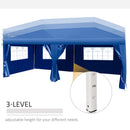 Outsunny 3 x 6m Garden Pop Up Gazebo Height Adjustable Marquee Party Tent Wedding Water Resistant Awning Canopy With free Storage Bag Blue 671 global ratings