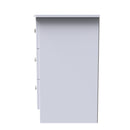 Monroe Ready Assembled Bedside Table with 3 Drawers - White Matt / White