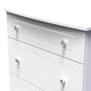 Monroe Ready Assembled Chest Of Drawers with 3 Drawers - White Matt / White