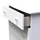 Monroe Ready Assembled Chest Of Drawers with 3 Drawers - White Matt / White