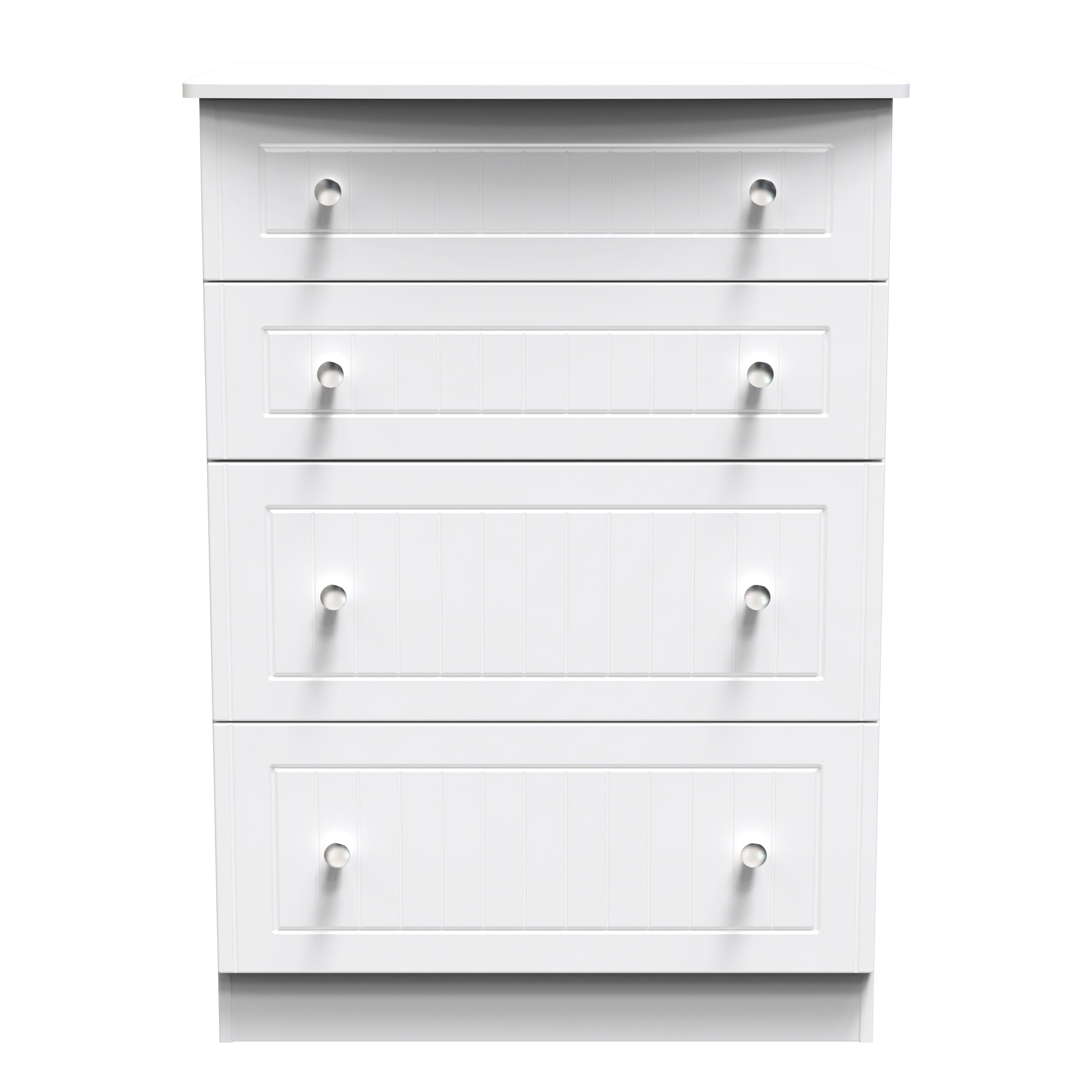 Monroe Ready Assembled Chest Of Drawers with 4 Drawers - White Matt