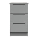 Milan 3 Drawer Bedside in Dusk Grey - Ready Assembled