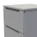 Milan 3 Drawer Bedside in Dusk Grey - Ready Assembled