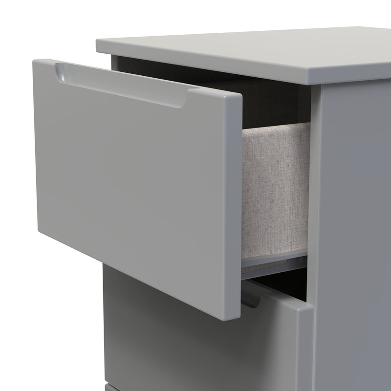Milan 3 Drawer Bedside in Dusk Grey - Ready Assembled