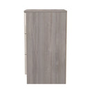Cannes Ready Assembled 3 Drawer Bedside Cabinet in Kashmir Gloss & Grey Oak
