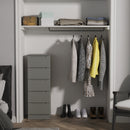 Milan 5 Drawer Bedside in Dusk Grey - Ready Assembled